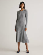 Mongolian Cashmere Wide-Rib Midi Dress - US 1274