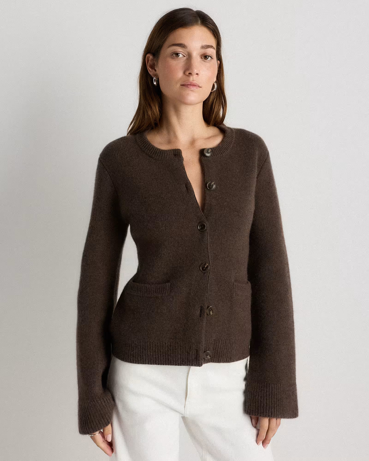 Mongolian Cashmere Structured Cardigan - US 4968