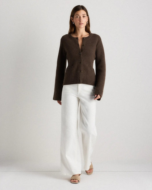Mongolian Cashmere Structured Cardigan - US 4968