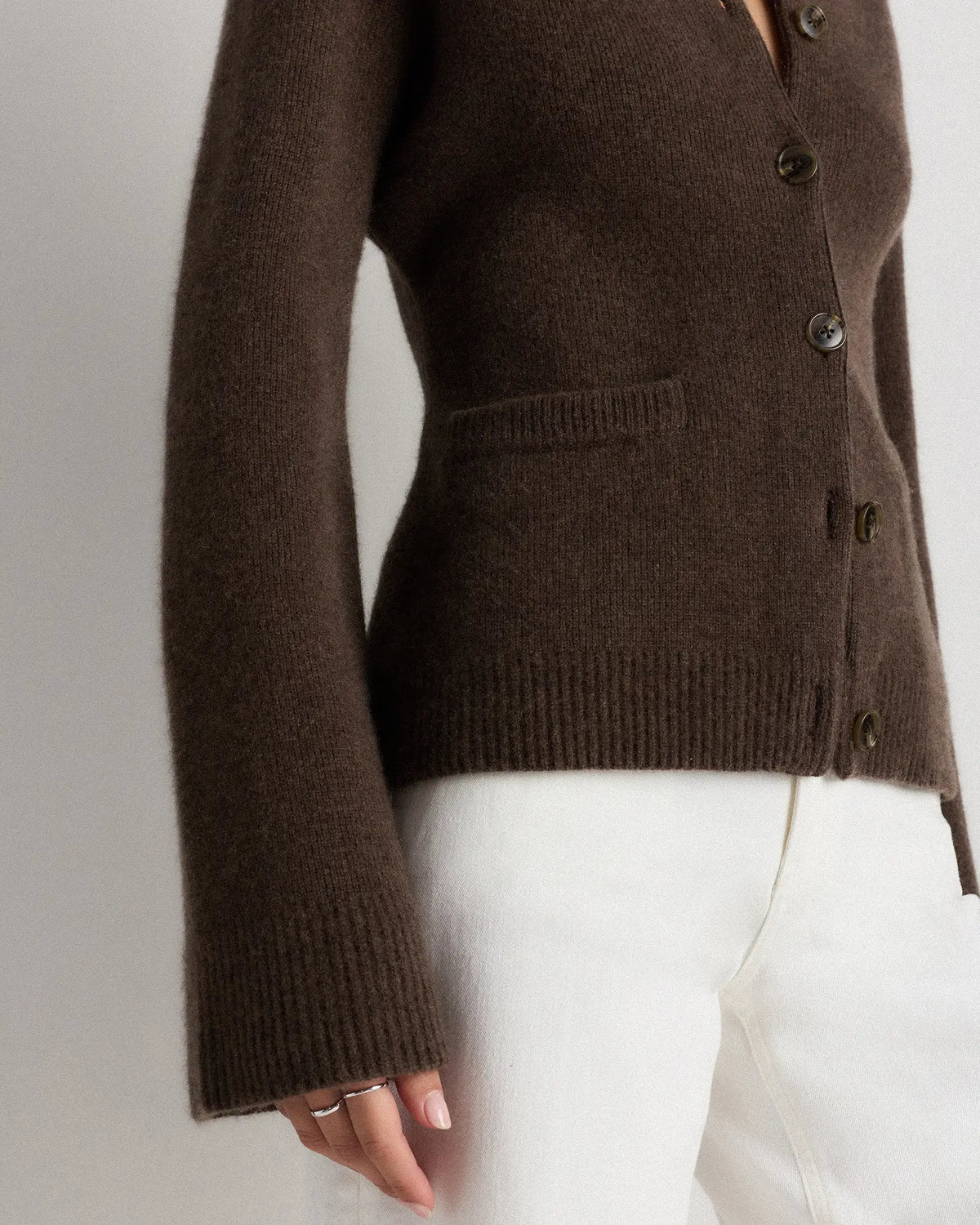 Mongolian Cashmere Structured Cardigan - US 4968