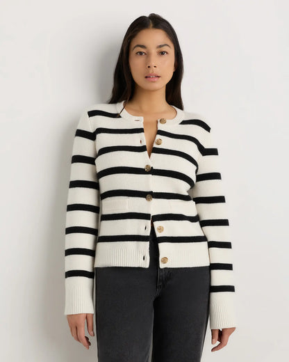 Mongolian Cashmere Structured Cardigan - US 9944