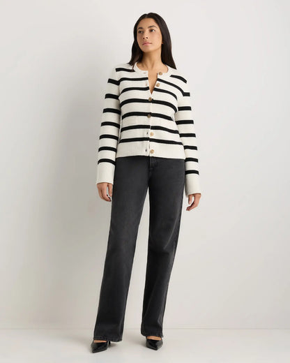 Mongolian Cashmere Structured Cardigan - US 9944