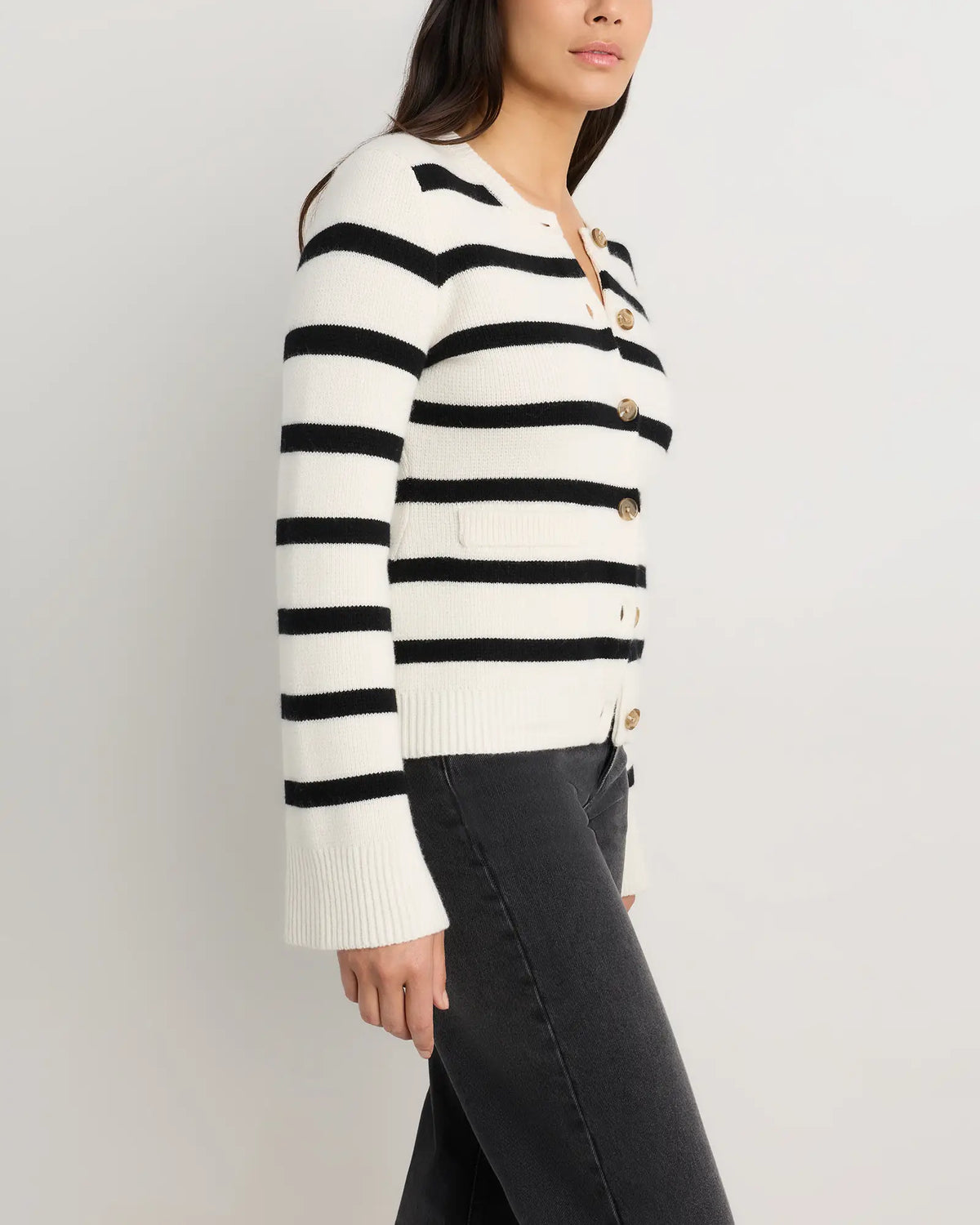 Mongolian Cashmere Structured Cardigan - US 9944