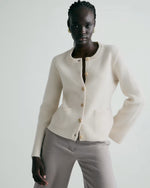 Mongolian Cashmere Structured Cardigan - US 8332