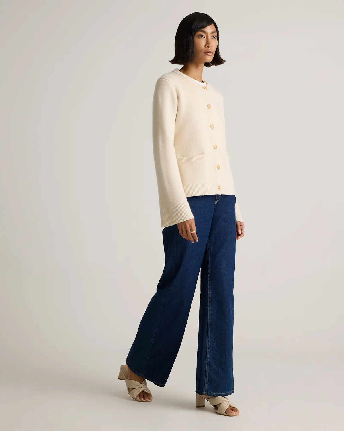 Mongolian Cashmere Structured Cardigan - US 8332