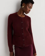 Mongolian Cashmere Structured Cardigan - US 4514