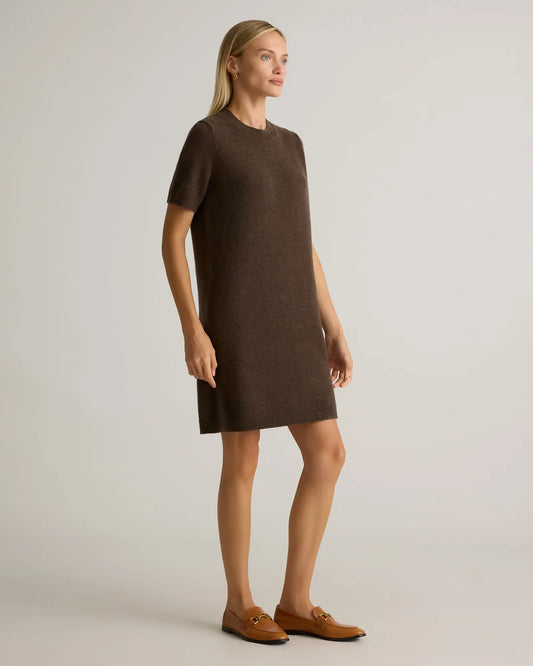 Mongolian Cashmere Short Sleeve Mini Dress - US 4445