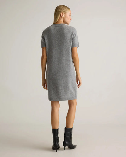Mongolian Cashmere Short Sleeve Mini Dress - US 4573