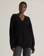 Mongolian Cashmere Oversized V-Neck Sweater - US 3212