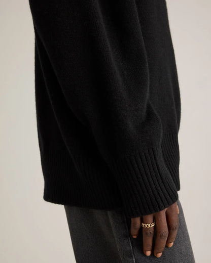 Mongolian Cashmere Oversized V-Neck Sweater - US 3212