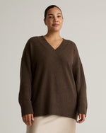 Mongolian Cashmere Oversized V-Neck Sweater - US 2228