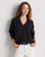 Mongolian Cashmere Oversized V-Neck Sweater - US 3426
