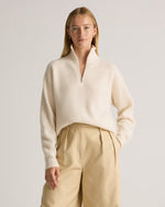 Mongolian Cashmere Fisherman Quarter Zip Sweater - US 8963