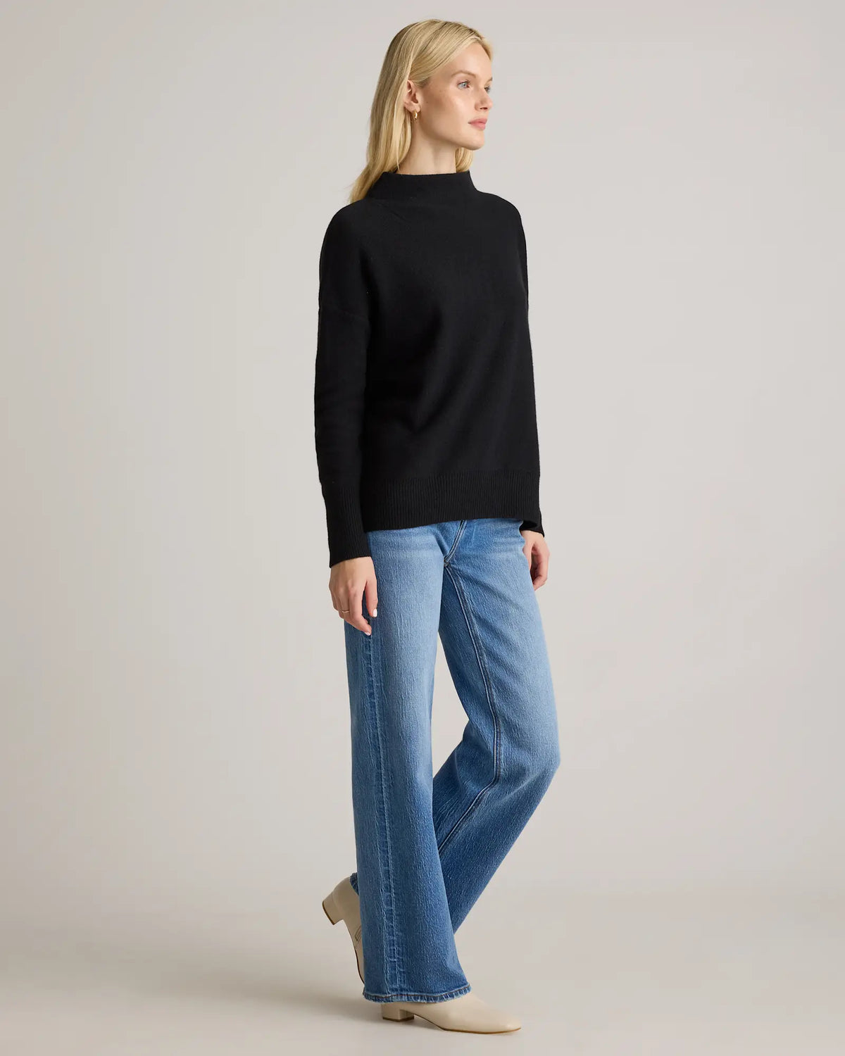 Mongolian Cashmere Funnel Neck Sweater - US 7937