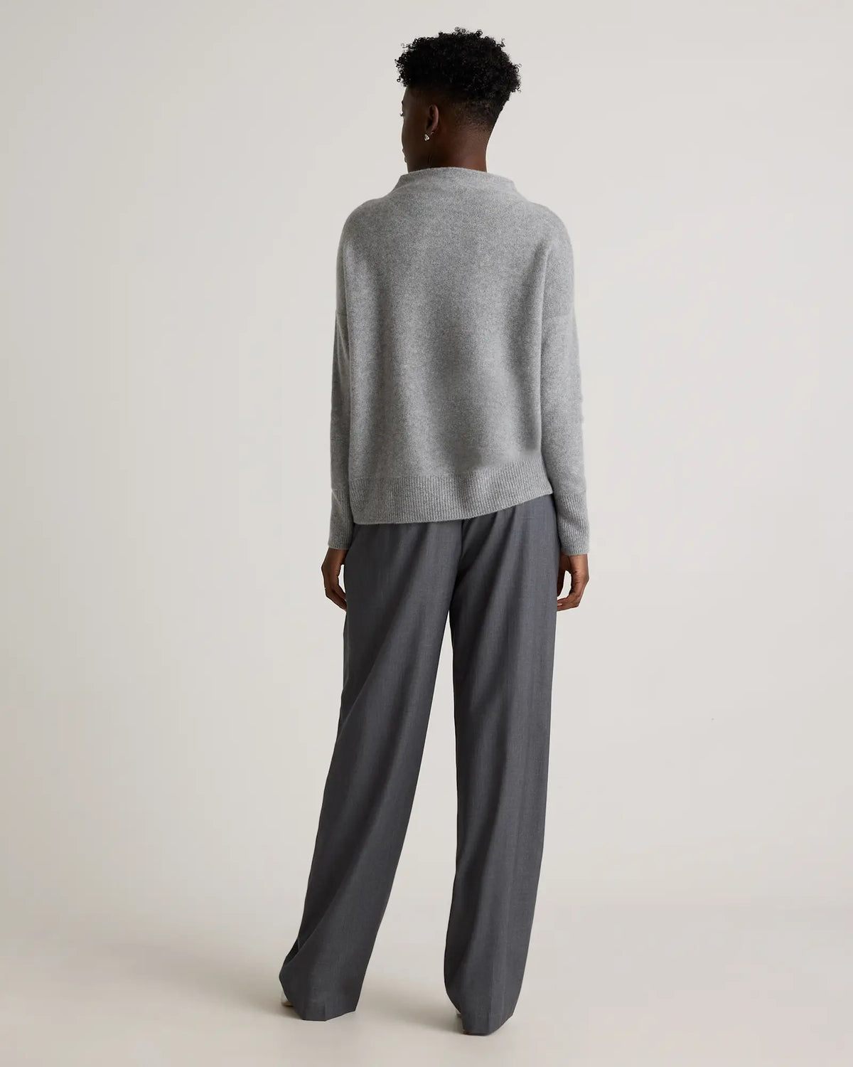 Mongolian Cashmere Funnel Neck Sweater - US 4455