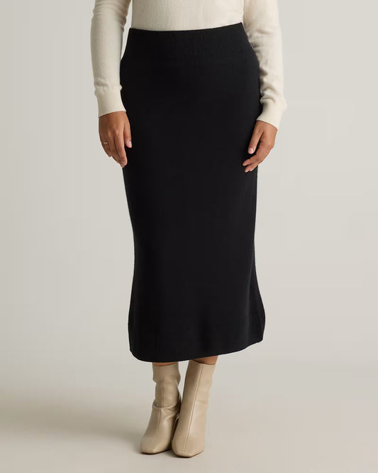 Mongolian Cashmere Fitted Midi Skirt - US 2619