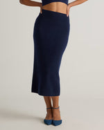 Mongolian Cashmere Fitted Midi Skirt - US 1909