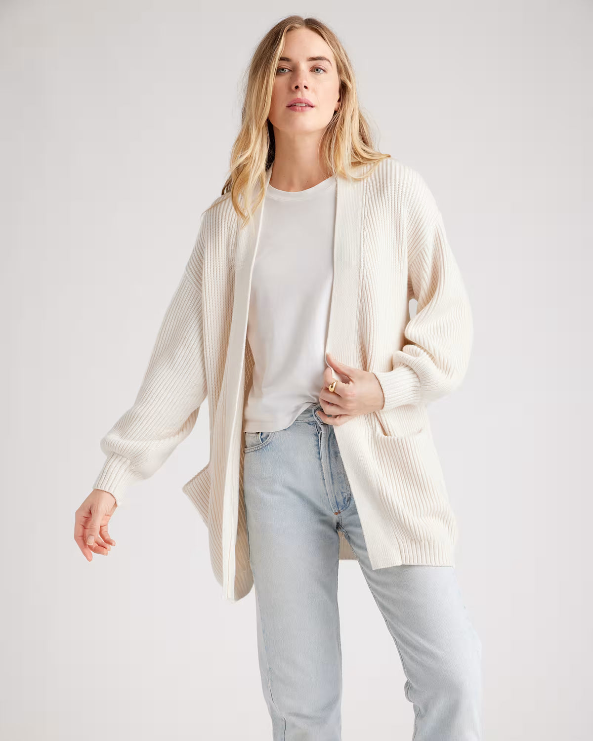 100% Organic Cotton Oversized Cardigan - US 4506