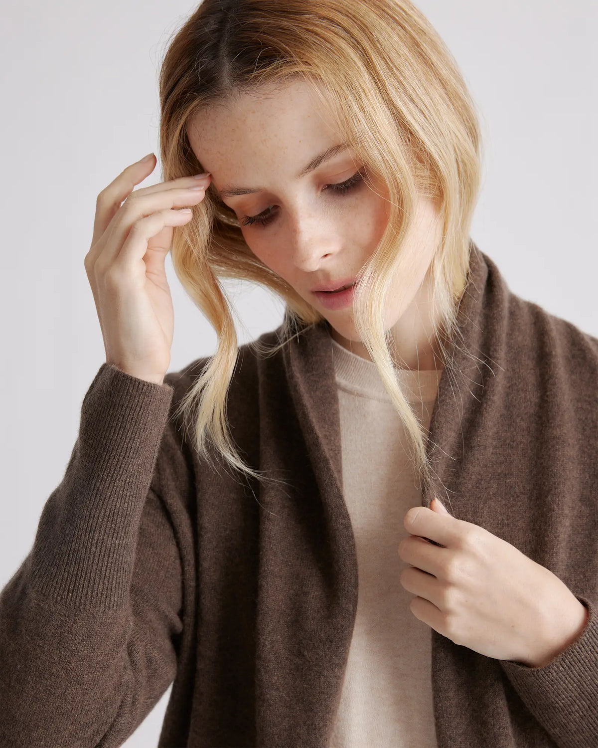 Mongolian Cashmere Duster Cardigan Sweater - US 0576
