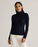 Featherweight Cashmere Ribbed Mockneck Sweater - US 4816