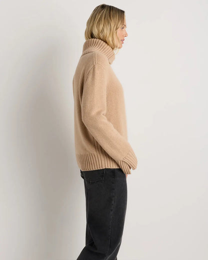 Luxe Baby Cashmere Quarter Zip Sweater - US 1010