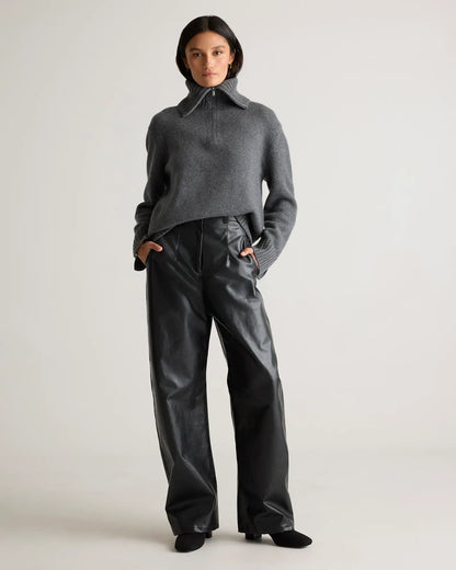 Luxe Baby Cashmere Quarter Zip Sweater - US 7763