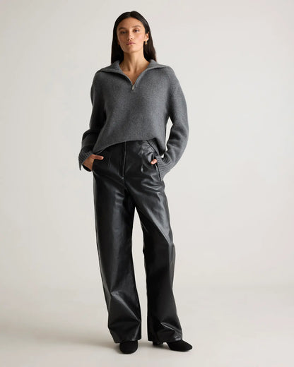 Luxe Baby Cashmere Quarter Zip Sweater - US 7763