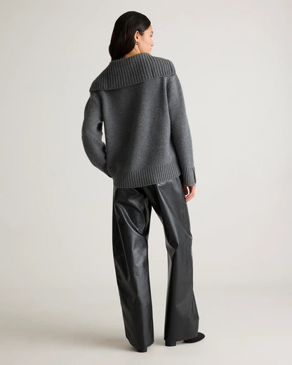 Luxe Baby Cashmere Quarter Zip Sweater - US 7763
