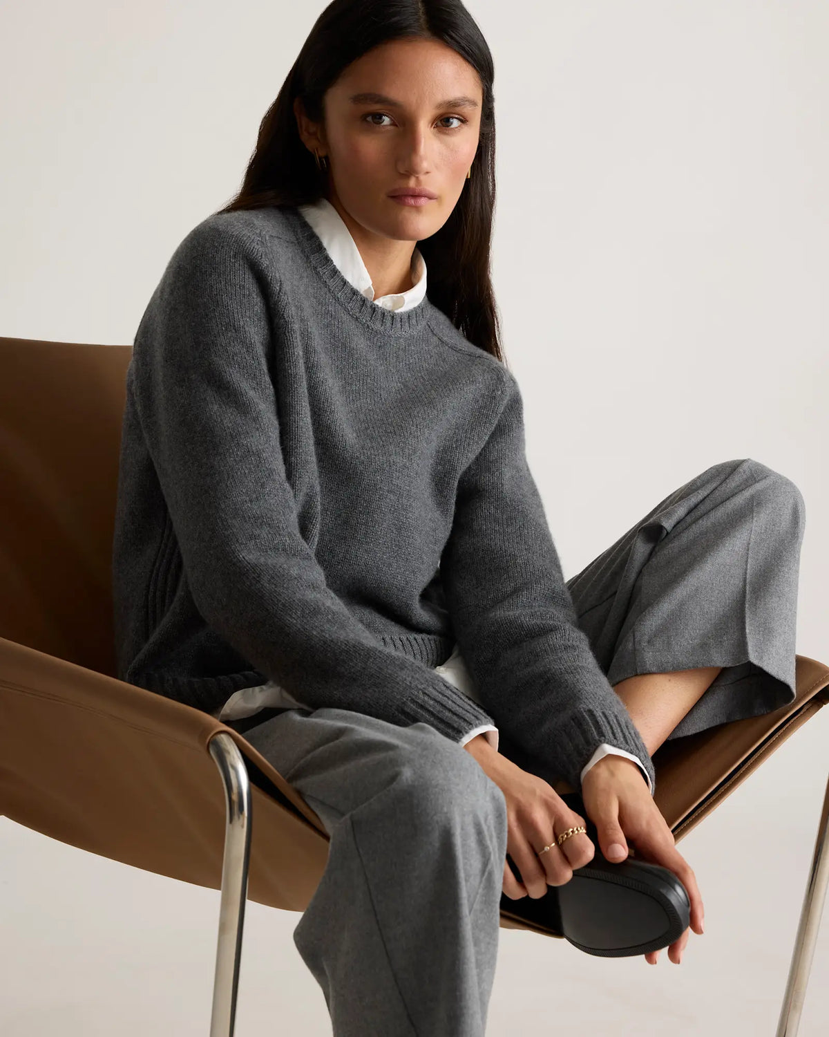 Luxe Baby Cashmere Crewneck Sweater - US 5530