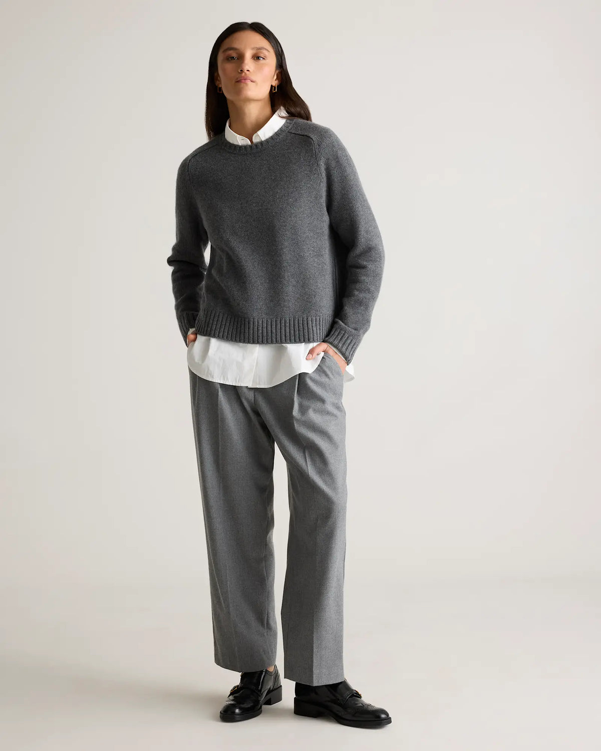 Luxe Baby Cashmere Crewneck Sweater - US 5530