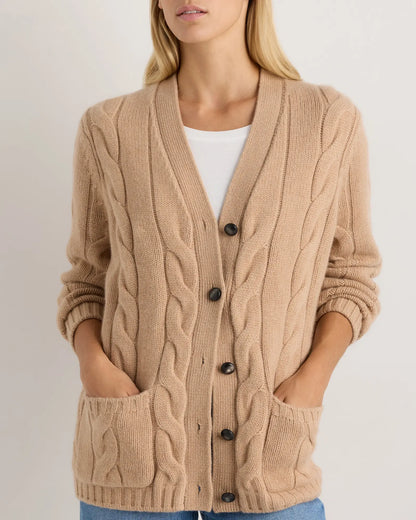 Luxe Baby Cashmere Cable Cardigan - US 4117