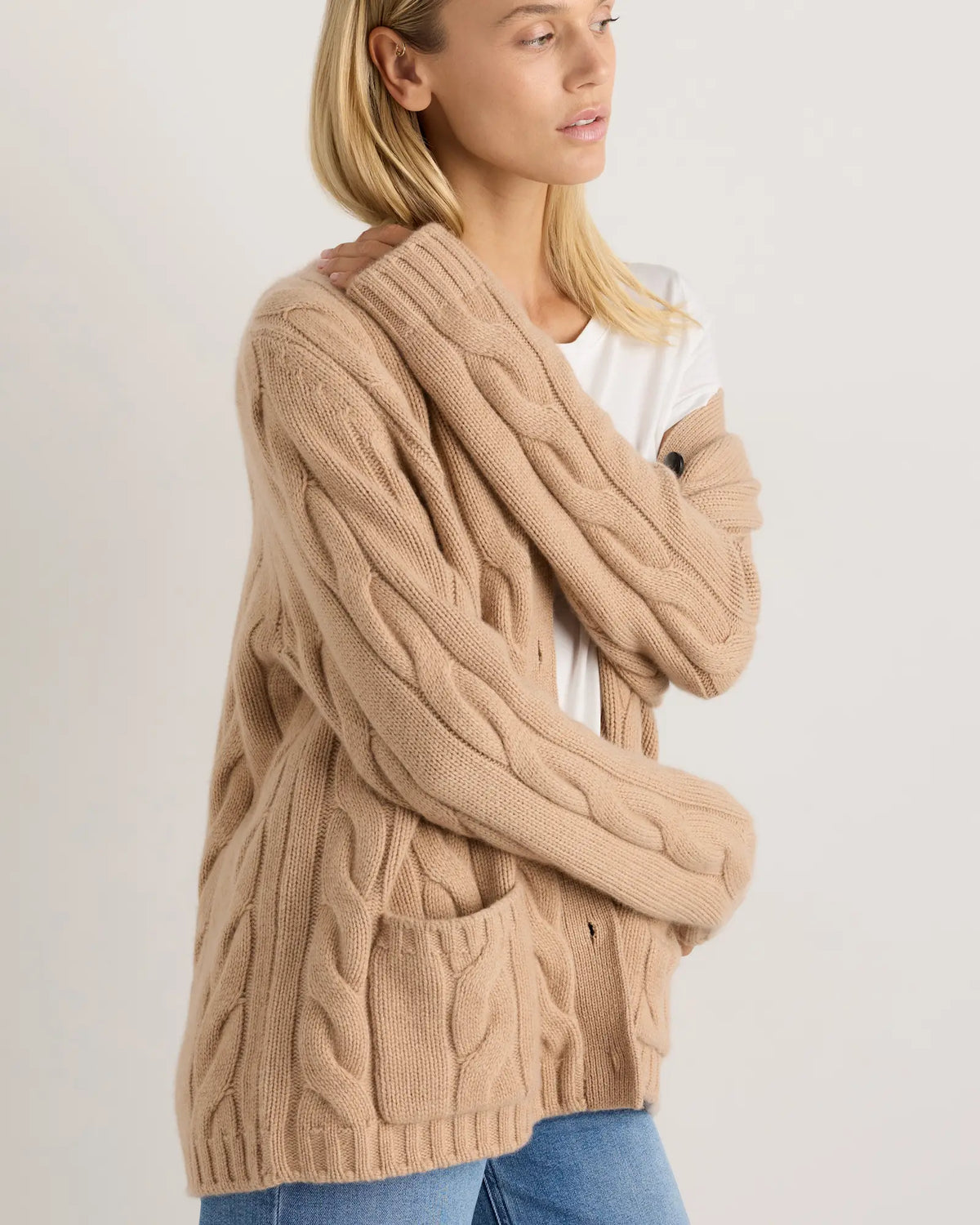 Luxe Baby Cashmere Cable Cardigan - US 4117