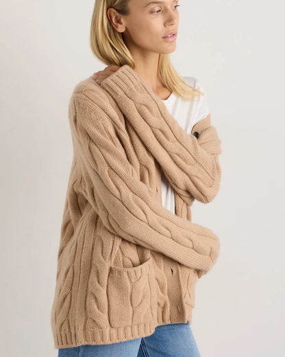 Luxe Baby Cashmere Cable Cardigan - US 4117