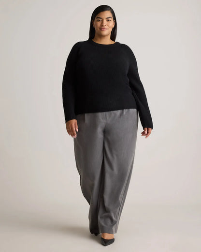 Mongolian Cashmere Fisherman Crewneck Sweater - US 8266