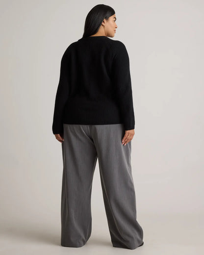 Mongolian Cashmere Fisherman Crewneck Sweater - US 8266