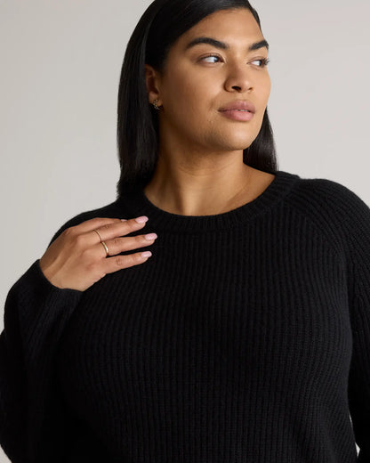 Mongolian Cashmere Fisherman Crewneck Sweater - US 8266