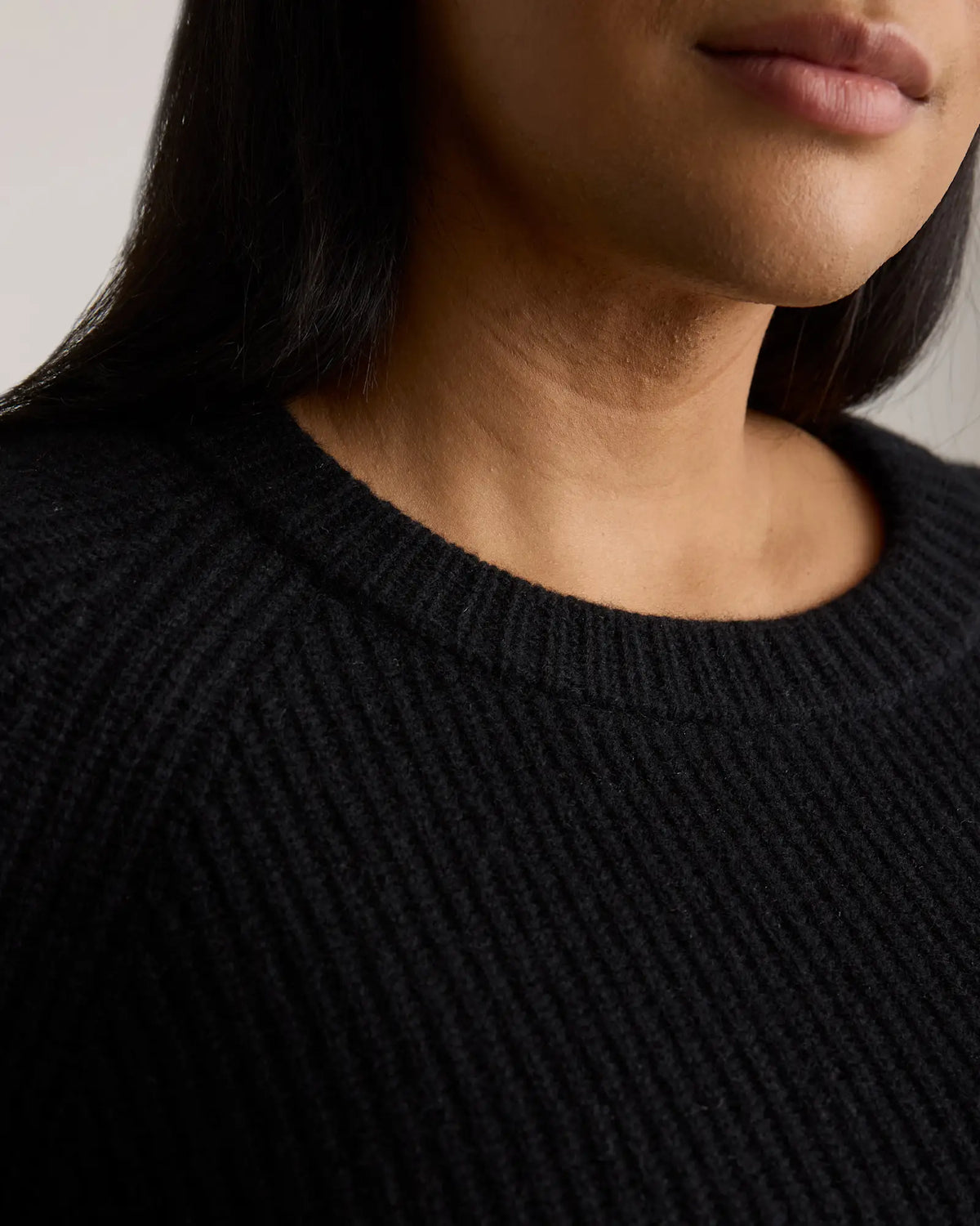 Mongolian Cashmere Fisherman Crewneck Sweater - US 8266