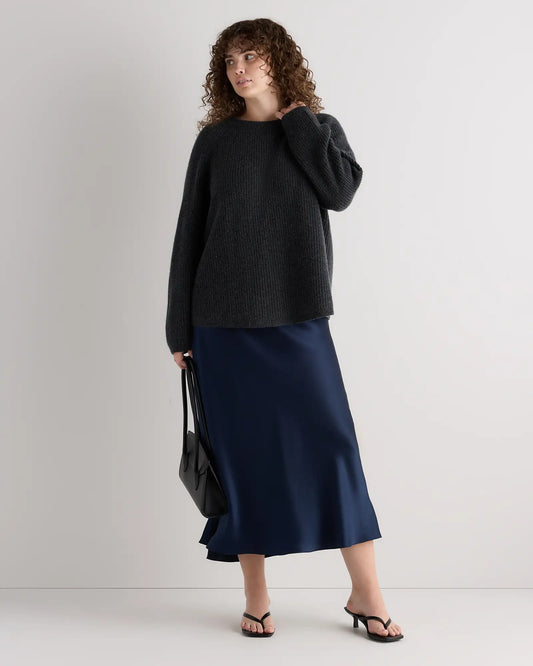 Mongolian Cashmere Fisherman Crewneck Sweater - US 5614
