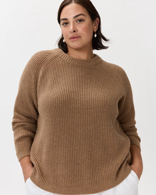 Mongolian Cashmere Fisherman Crewneck Sweater - US 0891