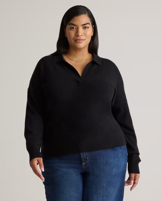 Mongolian Cashmere Polo Sweater - US 8659