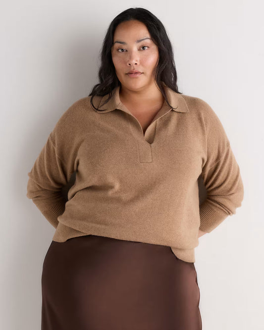 Mongolian Cashmere Polo Sweater - US 1051