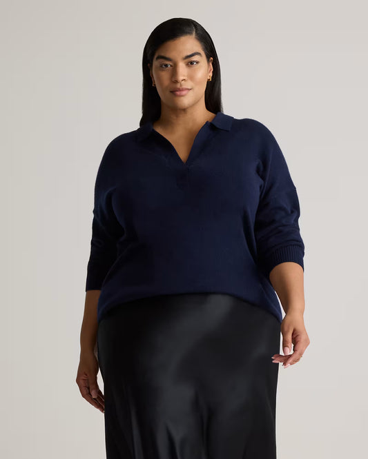 Mongolian Cashmere Polo Sweater - US 6583