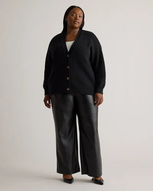 100% Organic Cotton Oversized Boyfriend Cardigan - US 3058