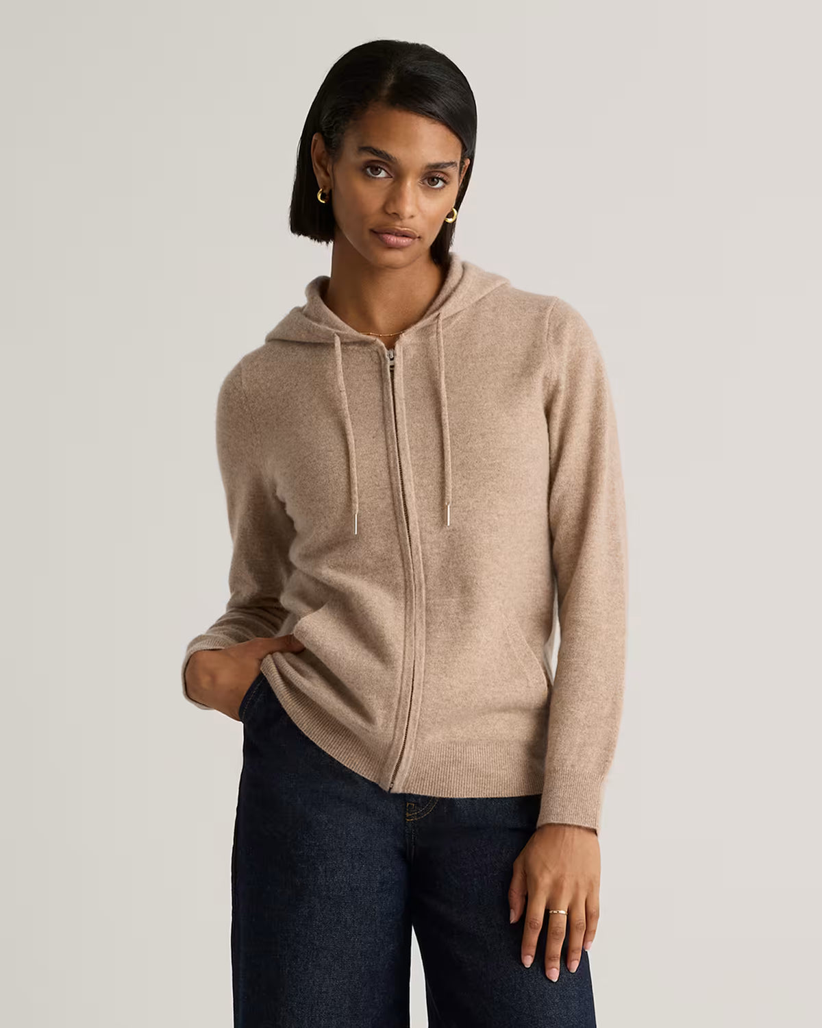 Mongolian Cashmere Full-Zip Hoodie - US 1041
