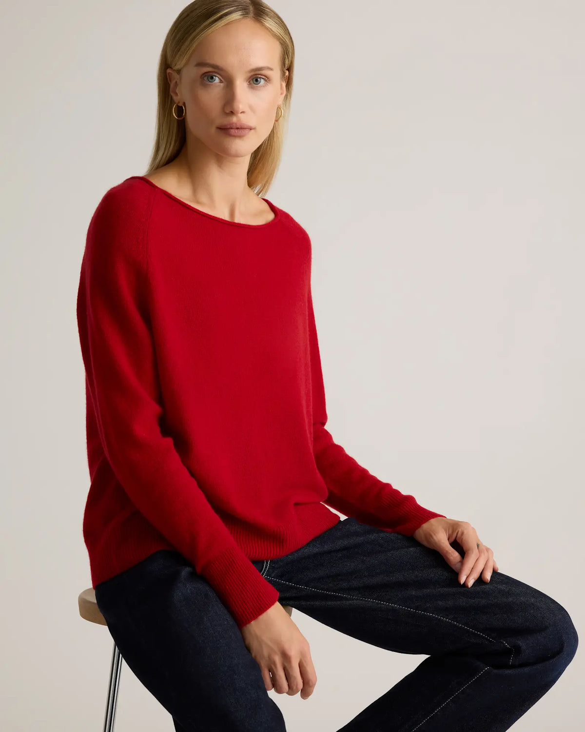 Mongolian Cashmere Boatneck Sweater - US 1341