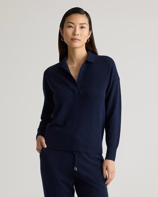 Mongolian Cashmere Polo Sweater - US 6045