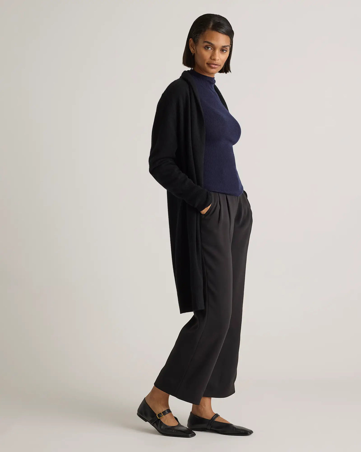 Mongolian Cashmere Duster Cardigan Sweater - US 6613