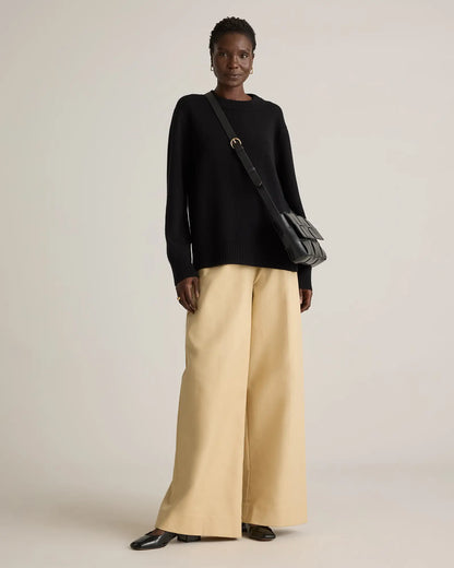 Mongolian Cashmere Oversized Crewneck Sweater - US 1188