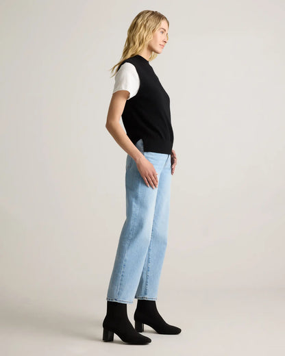 Mongolian Cashmere Mock Neck Sweater Vest - US 0121