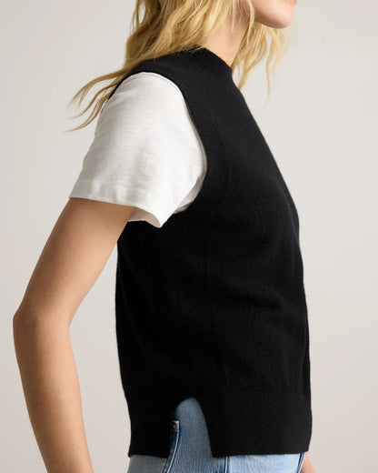 Mongolian Cashmere Mock Neck Sweater Vest - US 0121
